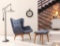 NEW Blue Divani Casa Modern Chair & Ottoman