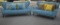 NEW Retro Wing Back Sofa And Love Seat Set