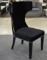 NEW Retro Black Fabric Wing Back Chair