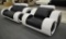 NEW Modern Leather Love Seat And Chair