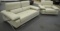 NEW Modern Beige Leather Sofa And Love Seat
