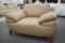 NEW Modern Beige Leather Arm Chair