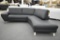 NEW 2pc Black Leather Sofa Sectional