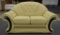 NEW Yellow Leather Love Seat