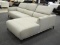 NEW Modern 2pc Beige Leather Sofa Sectional