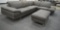 NEW Modern Grey Leather 3pc Sofa Sectional