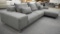 NEW Modern Grey Fabric 2pc Sofa Sectional