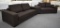 NEW Modern Brown Fabric Sofa And Love Seat