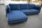 NEW Modern 2pc Blue Fabric Sofa Sectional