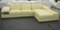 NEW Modern Yellow Leather 2pc Sofa Sectional