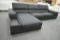 NEW Modern 2pc Black Leather Sofa Sectional