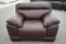 NEW Brown/Red Leather Oversize Living Room Chair