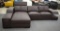 NEW Modern 2pc Brown Leather Sofa Sectional