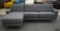 NEW 2pc Modern Grey Upholstered Sofa Sectional