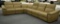 NEW Modern 6pc Tan Leather Reclining Sofa
