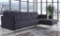 NEW Grey 2pc Sofa Sectional With Chrome Legs
