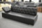 NEW Modern Black Leather Tufted Chaise Lounge
