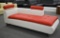 NEW Modern Red And White Leather Chaise Lounge