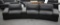 NEW Modern Black Leather Sofa