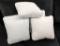 5 NEW White Leather Decorator Pillows
