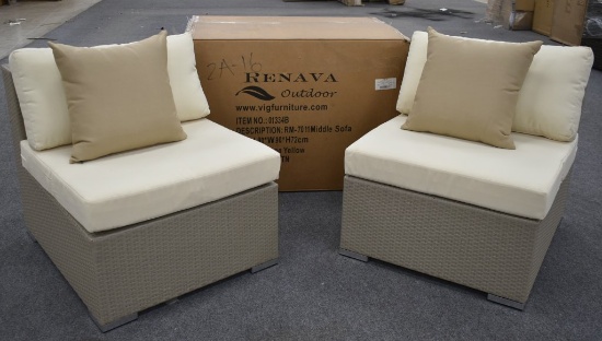 NEW 2pc Renava Trillo Modern Patio Sofa Set