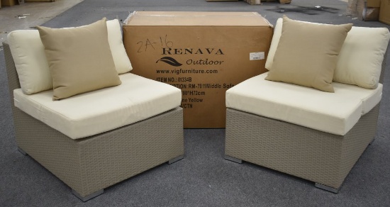 NEW 2pc Renava Trillo Modern Patio Sofa Set