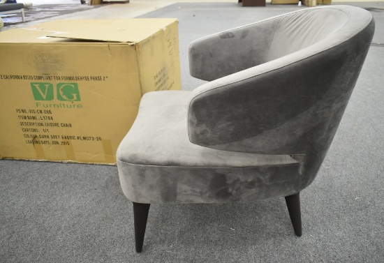 NEW Modern Grey Upholstered Leisure Chair