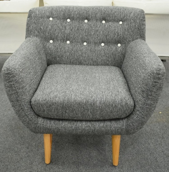 NEW Modern Grey Upholstered Chair