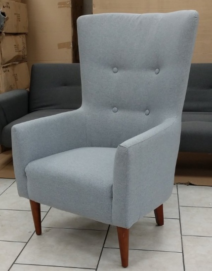 NEW Grey High Back Living Room Chair