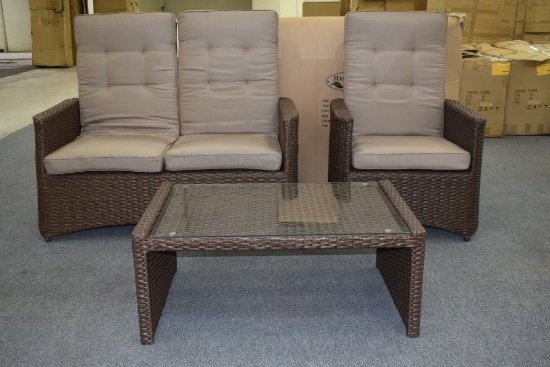 NEW Renava Outdoor 3pc Woven Patio Set