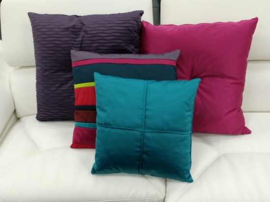 4 NEW Assorted Color Decorator Pillows