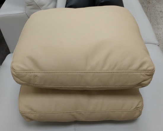 2 NEW Tan Leather Decorator Pillows