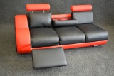 NEW Red And Black Leather Sofa Sectional Part