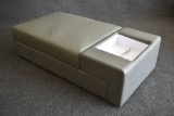 NEW Grey Leather Ottoman / Coffee Table