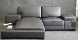 NEW Modern Black Leather Sofa Sectional