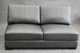 NEW Black Leather Sofa Sectional Part