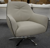 NEW Modern Beige Leather Chair