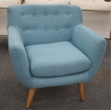 NEW Modern Teal Blue Upholstered Chair