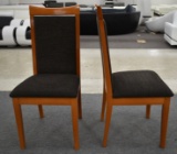2 Modern High Back Dining Room Chairs