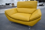 NEW Modern Yellow Leather Chair
