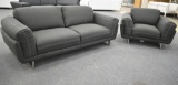 NEW Grey Fabric Sofa And love Seat