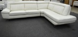 NEW 2pc Modern White Leather Sofa Sectional