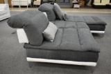 NEW Kendi Case 3pc Grey Fabric Sofa Sectional
