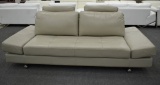 NEW Modern Beige Leather Sofa Bed