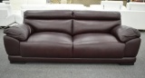 NEW Modern Brown Leather Sofa