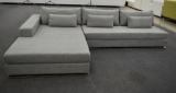NEW Modern Grey Upholstered Sofa Sectional