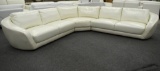 NEW Modern White Leather 3pc Sofa Sectional