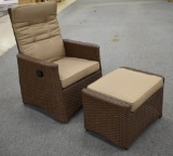 NEW Reneva Outdoor Woven Chair And Ottoman