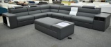 NEW 6pc Modern Grey Leather Sofa Sectional