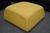 NEW Modern Yellow Leather Ottoman
